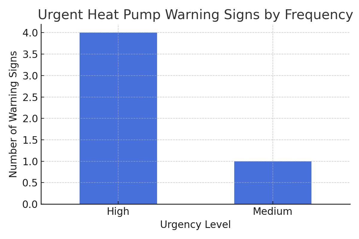 Urgent Heat Pump Warning Signs by Frequency